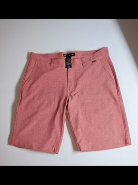 611. TravisMathew Sand Harbor Striped Performance Golf Shorts - Dusty Rose - 34
